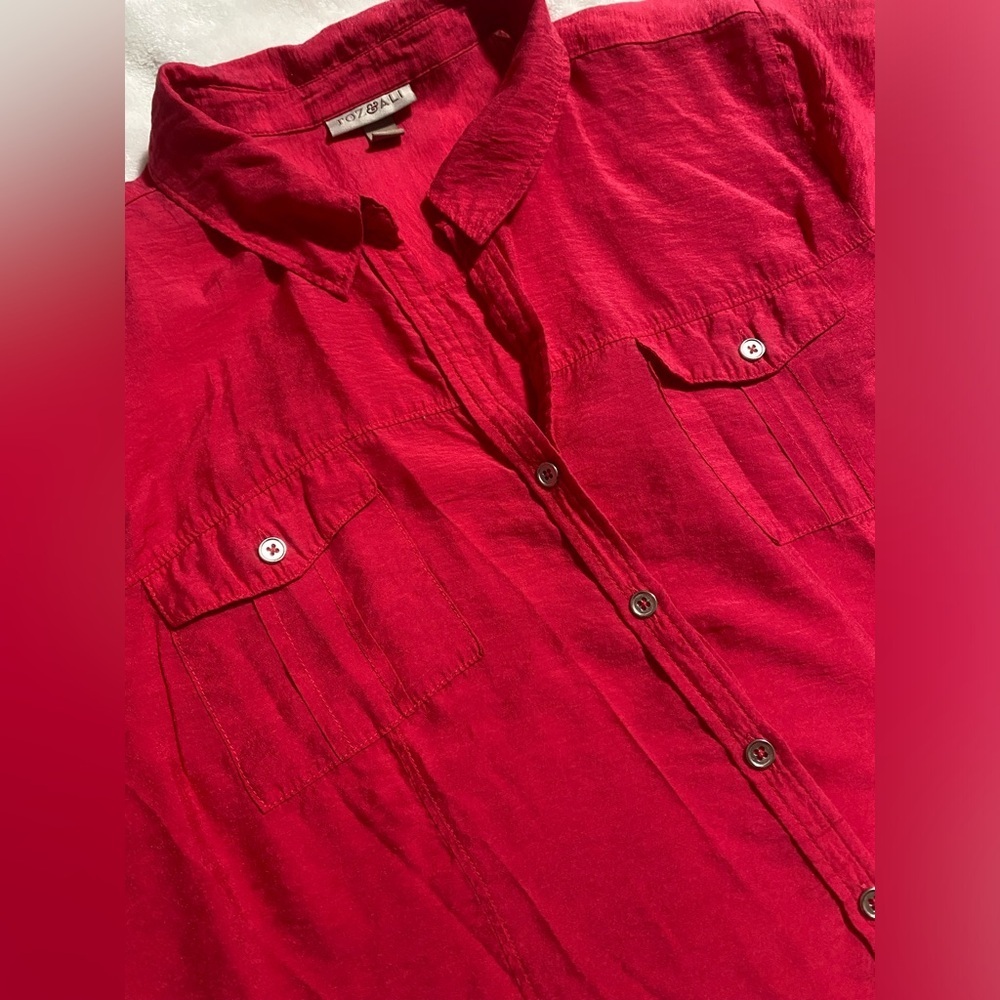 Roz & Ali Hot Pink Blouse - Picture 3 of 7